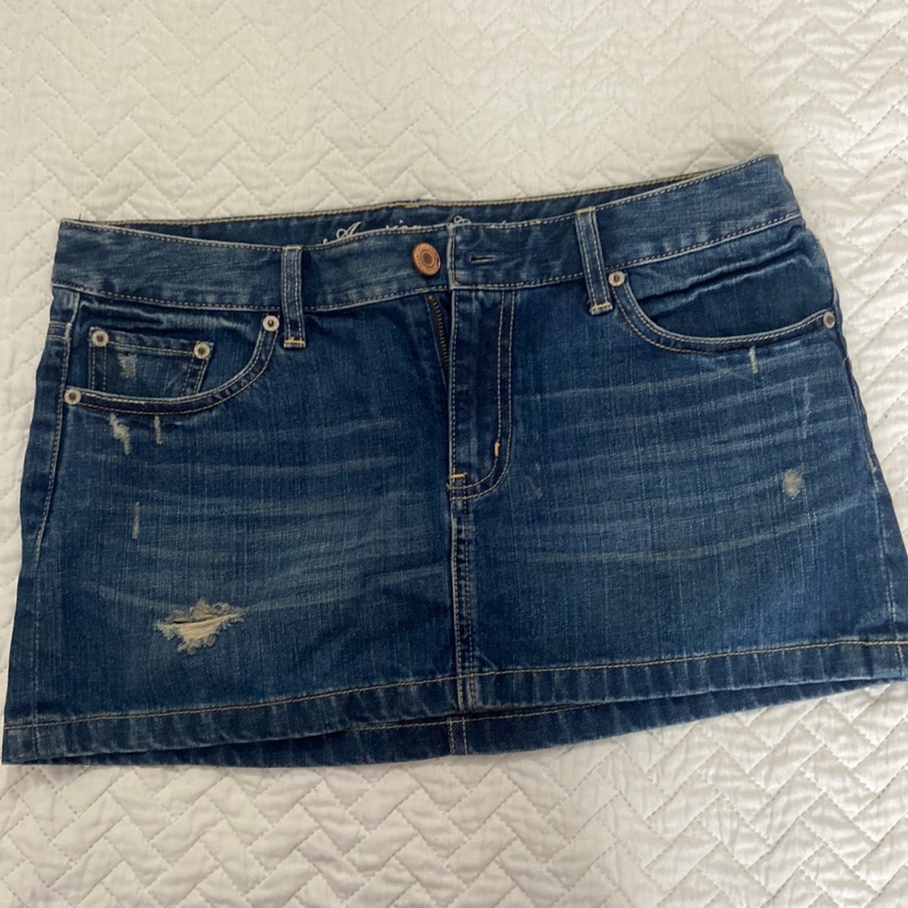 American Eagle Denim Mini Shirt